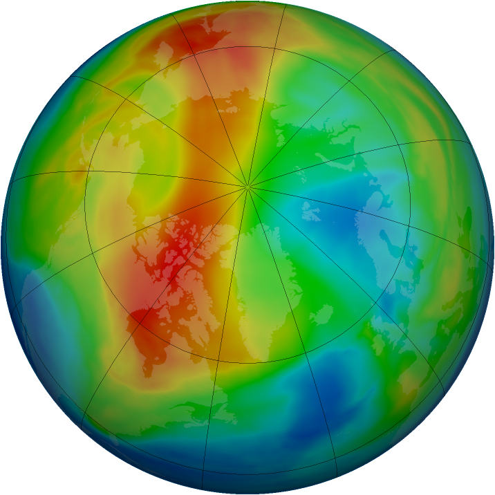 Arctic ozone map for 06 January 2006
